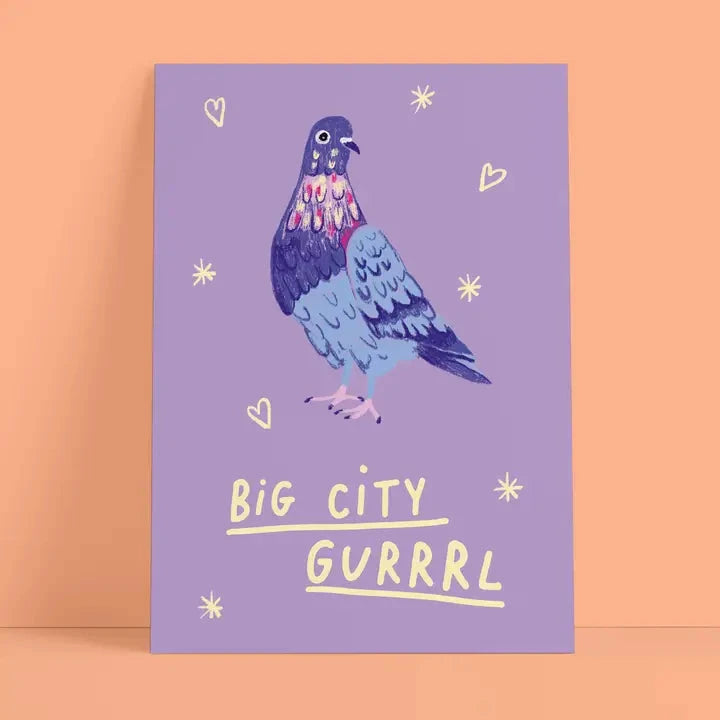 Postkarte "Big city gurrrl" Postkarte Studio Danii 