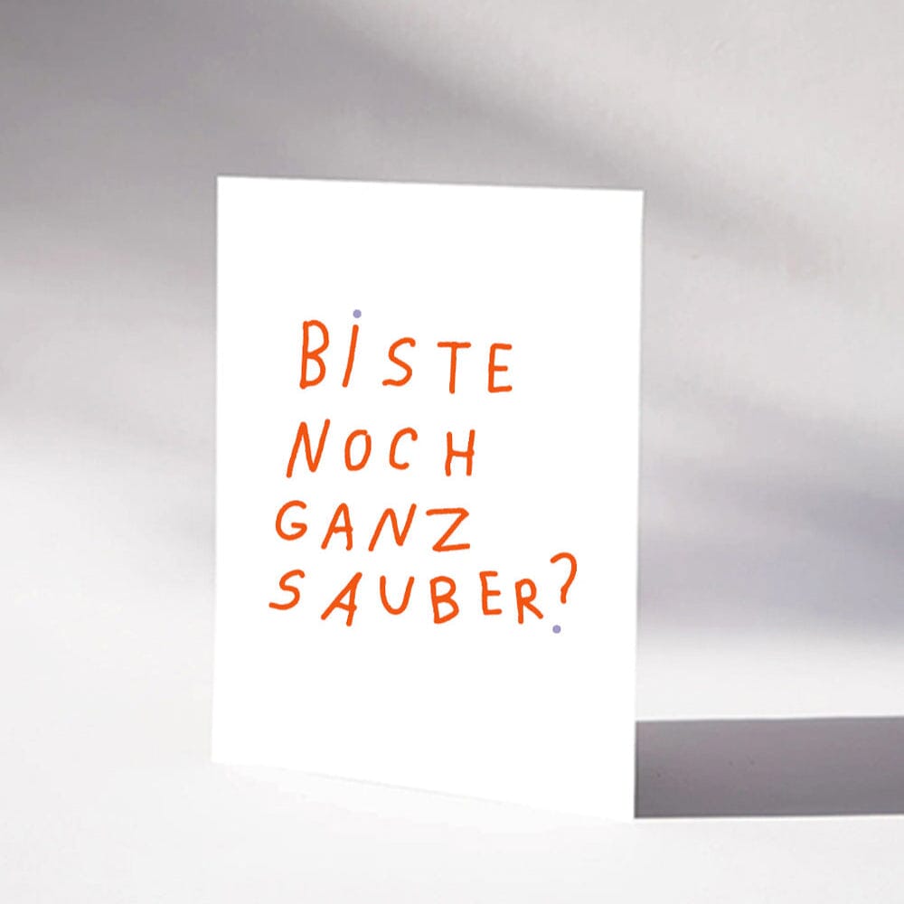 Postkarte "Biste noch ganz sauber?" Postkarte Mari&Anne 