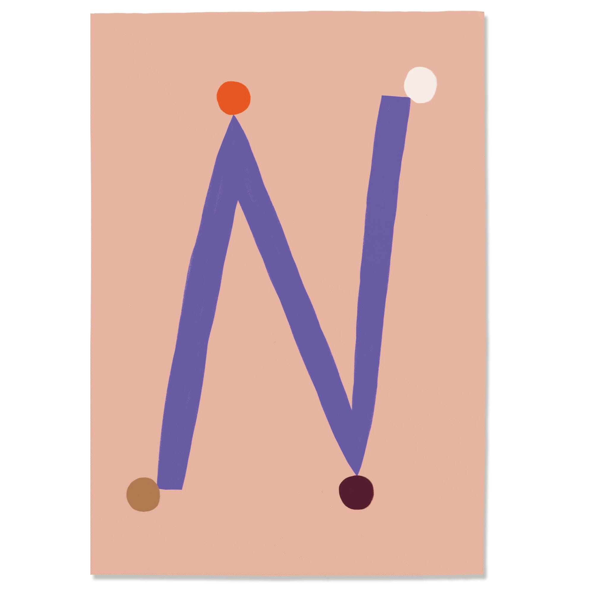 Postkarte "Buchstabe N" #2 Postkarte Nuukk 