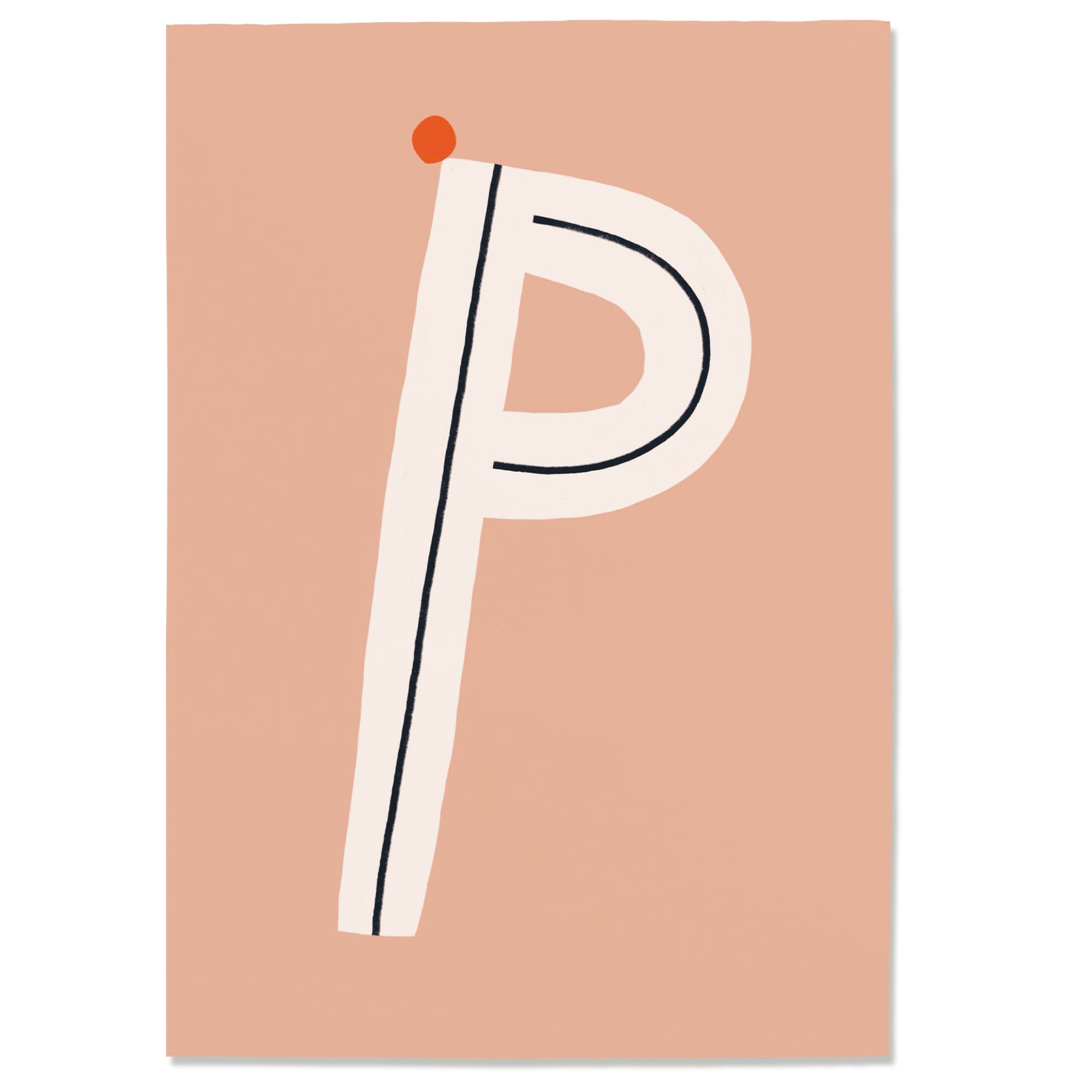 Postkarte "Buchstabe P" #1 Postkarte Nuukk 
