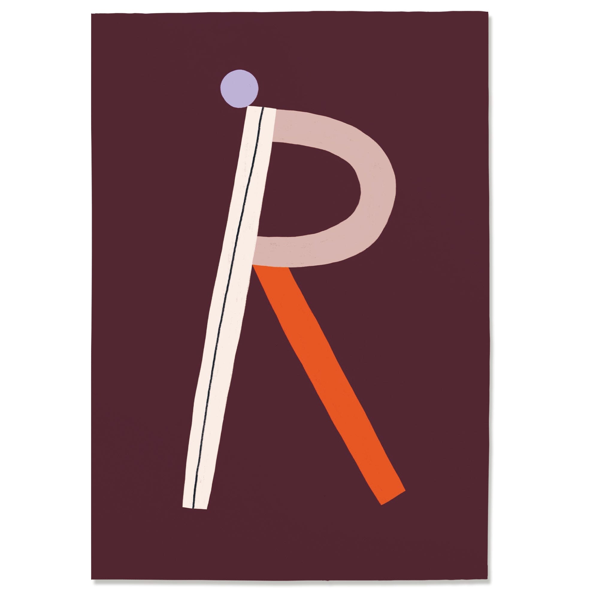 Postkarte "Buchstabe R" #1 Postkarte Nuukk 
