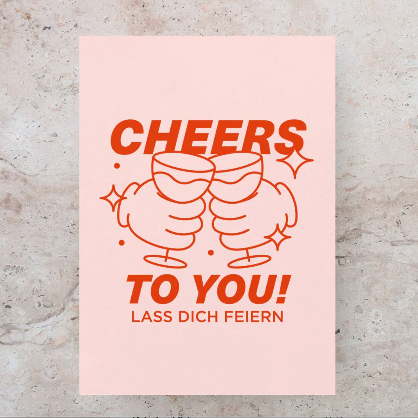 Postkarte "Cheers to you" Postkarte Studio Ciao 