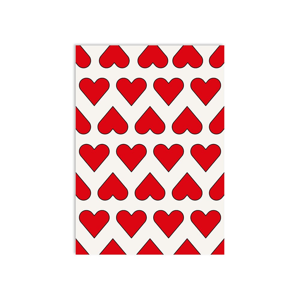 Postkarte "Confetti Hearts" Postkarte Red Fries 