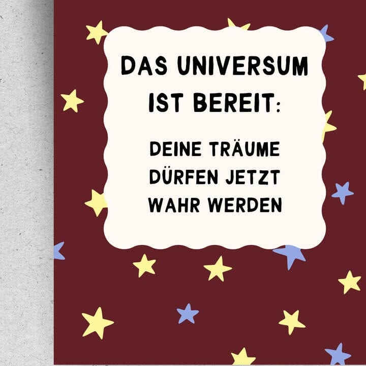 Postkarte "Das Universum ist bereit" Postkarte Pinlin 