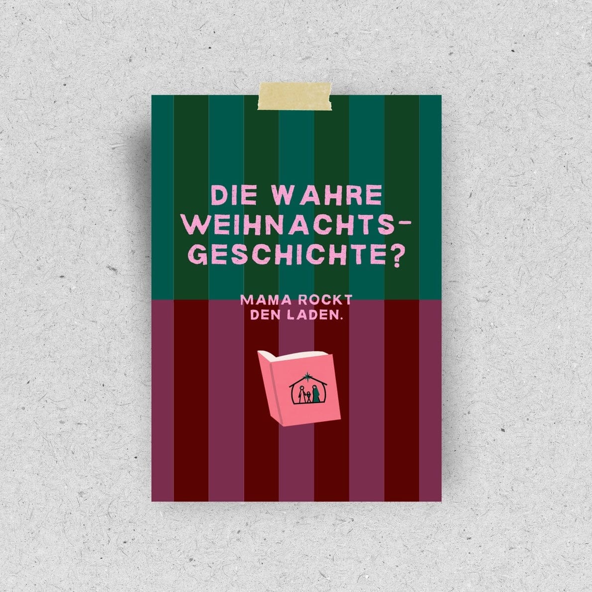 Postkarte "Die wahre Weihnachtsgeschichte" Postkarte Pinlin 