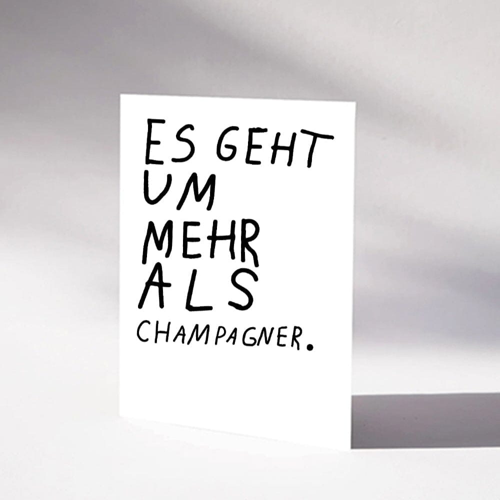 Postkarte "Es geht um mehr als Champagner" Postkarte Mari&Anne 