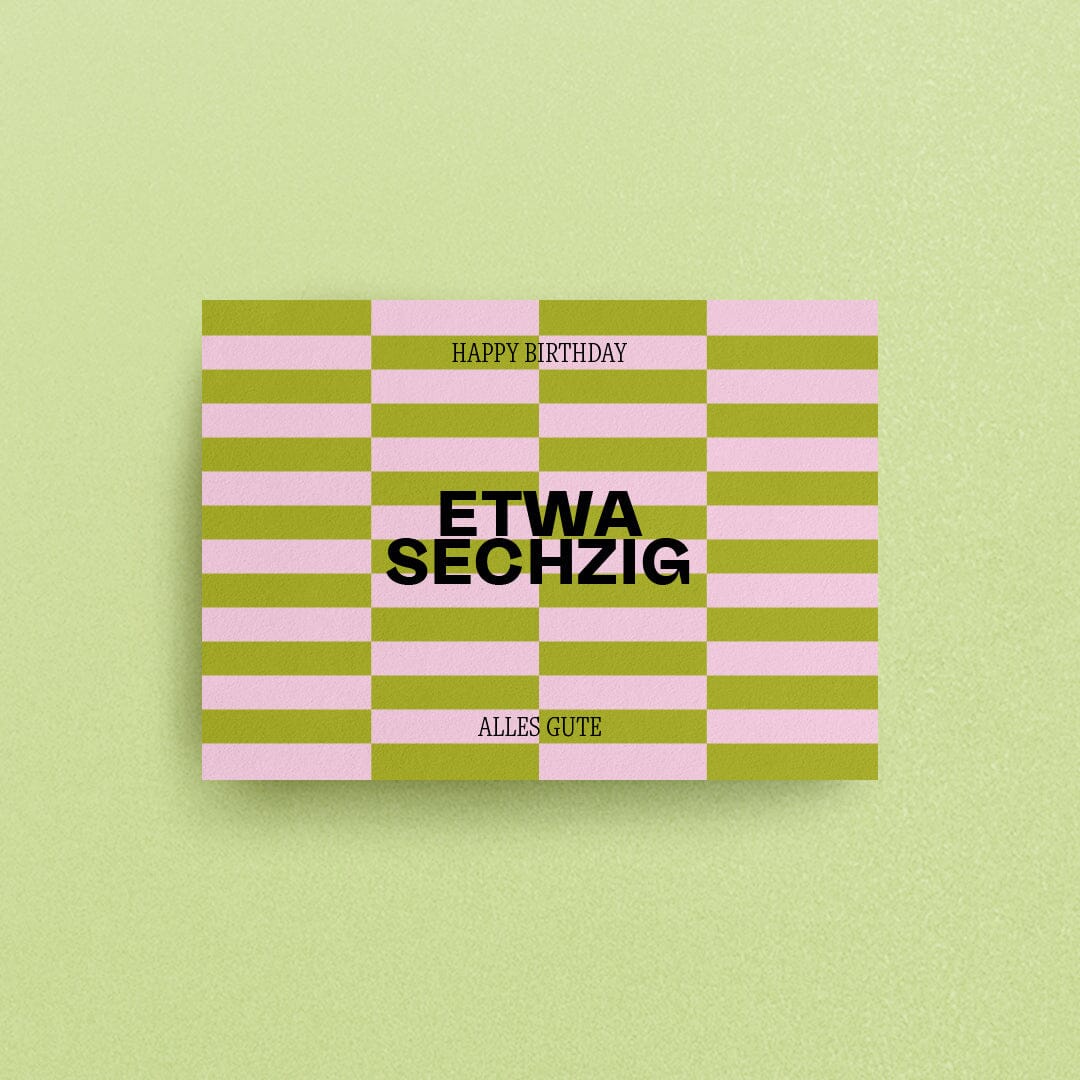 Postkarte "Etwa Sechzig" Postkarte Studio Ciao 