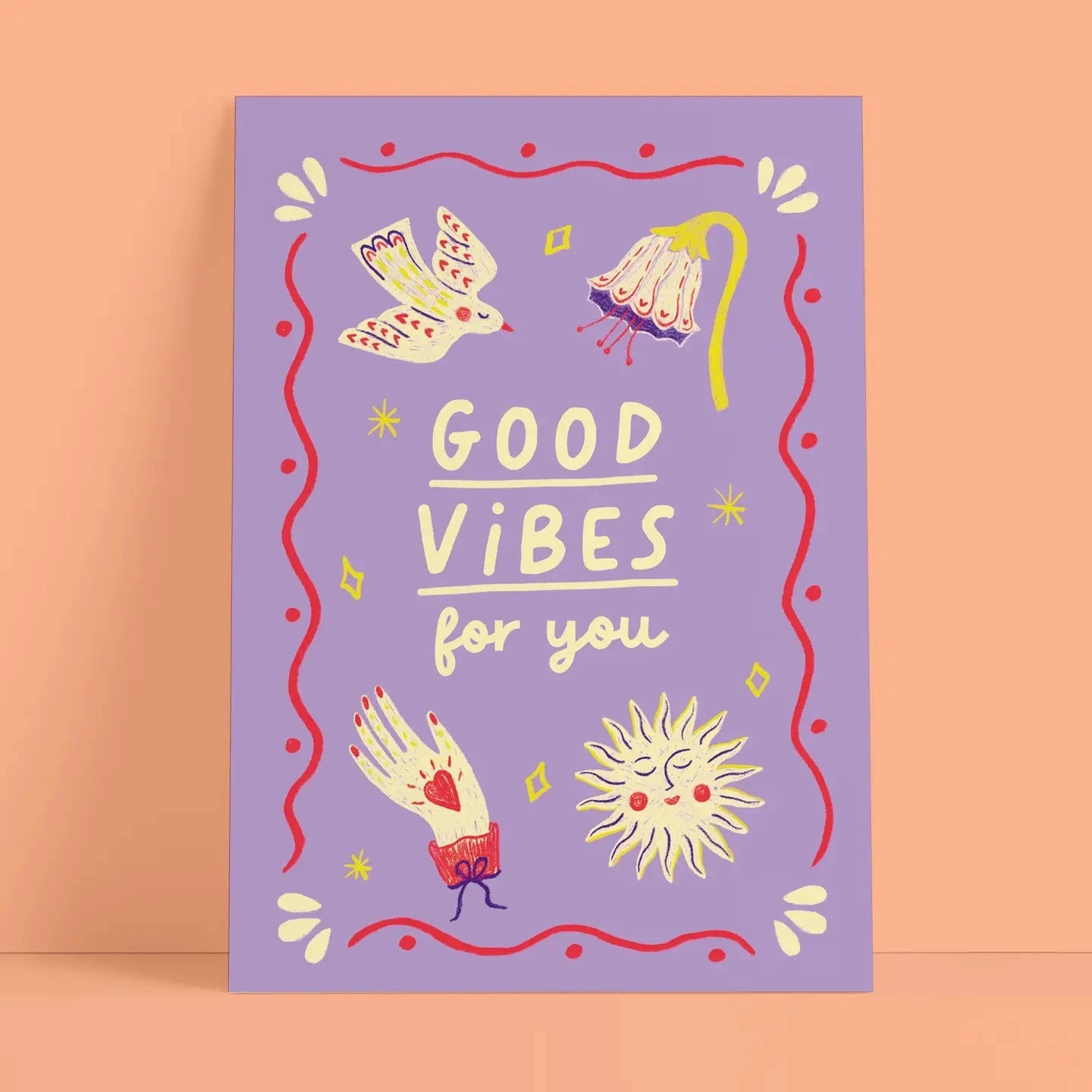 Postkarte "Good Vibes" Postkarte Studio Danii 