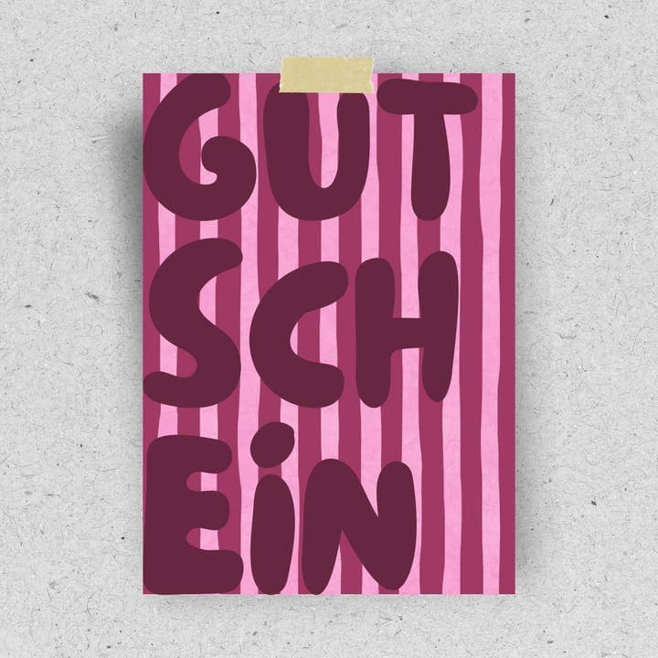 Postkarte "Gutschein" Postkarte Pinlin 