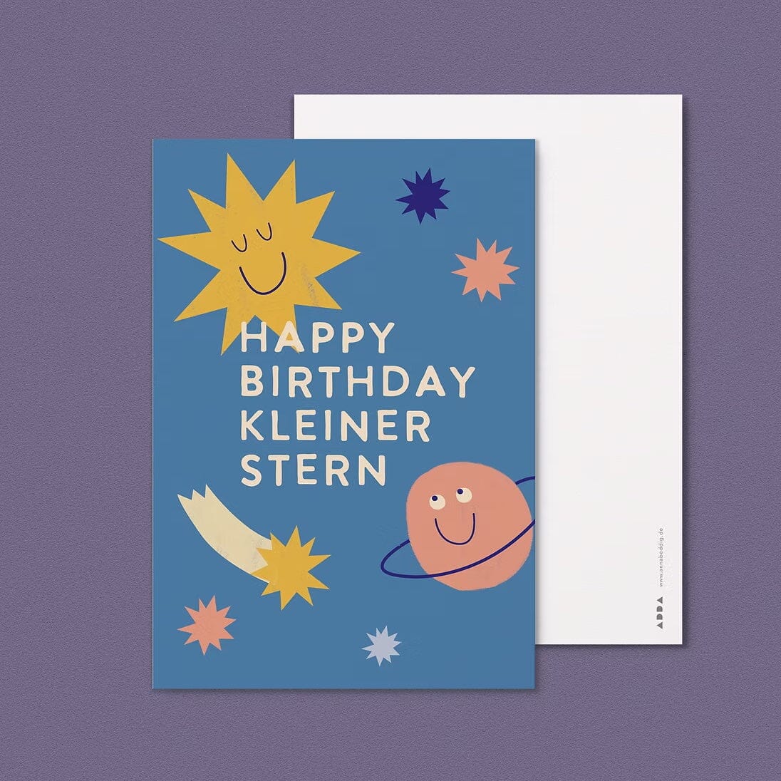 Postkarte "Happy Birthday Kleiner Stern" Postkarte Anna Beddig 