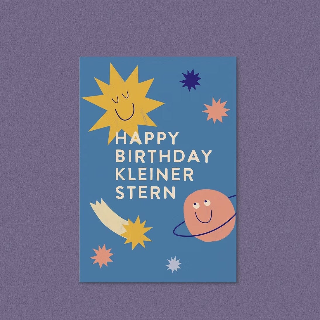 Postkarte "Happy Birthday Kleiner Stern" Postkarte Anna Beddig 