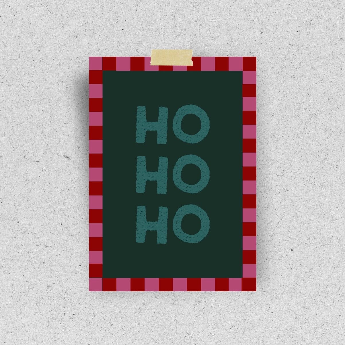 Postkarte "Ho Ho Ho Streifen" Postkarte Pinlin 