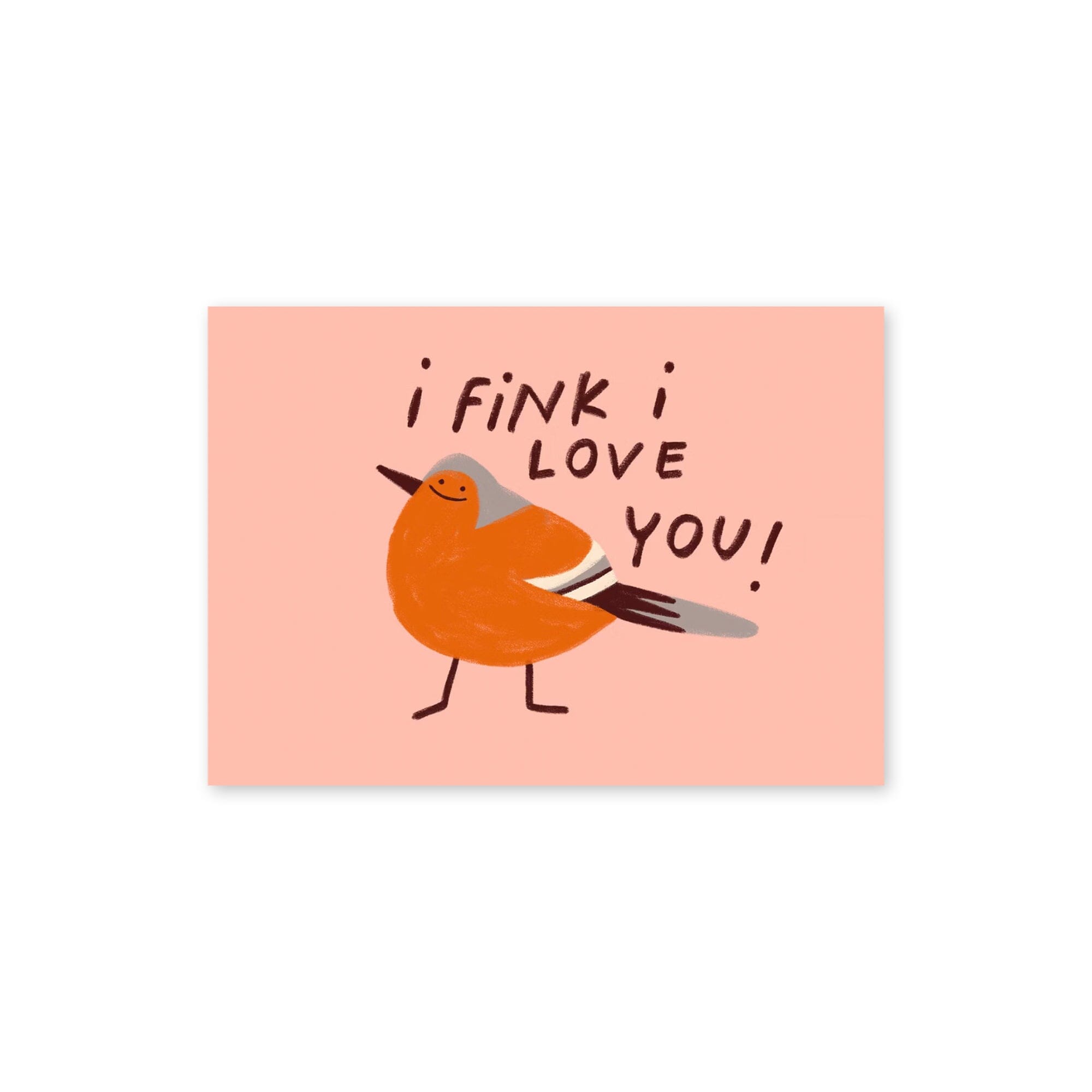 Postkarte "I Fink I Love You" Postkarte Slinga Illustration 