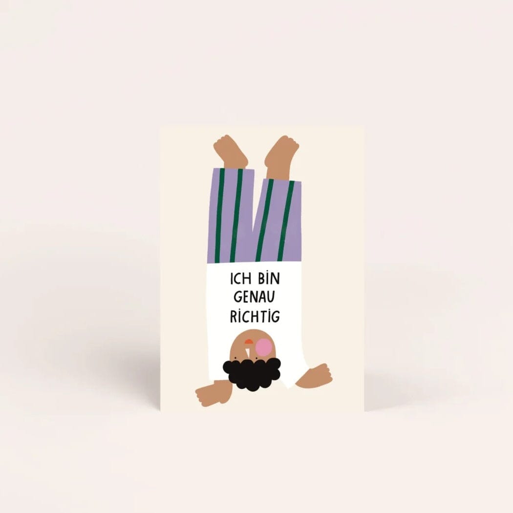 Postkarte "Ich bin genau richtig" Postkarte Jane Holtewert 