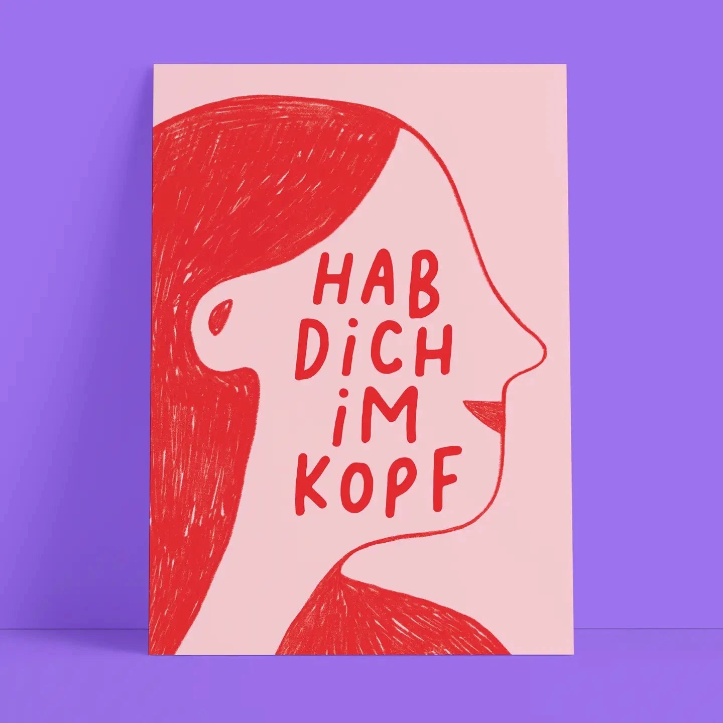 Postkarte "Ich hab dich im Kopf" Postkarte Studio Danii 