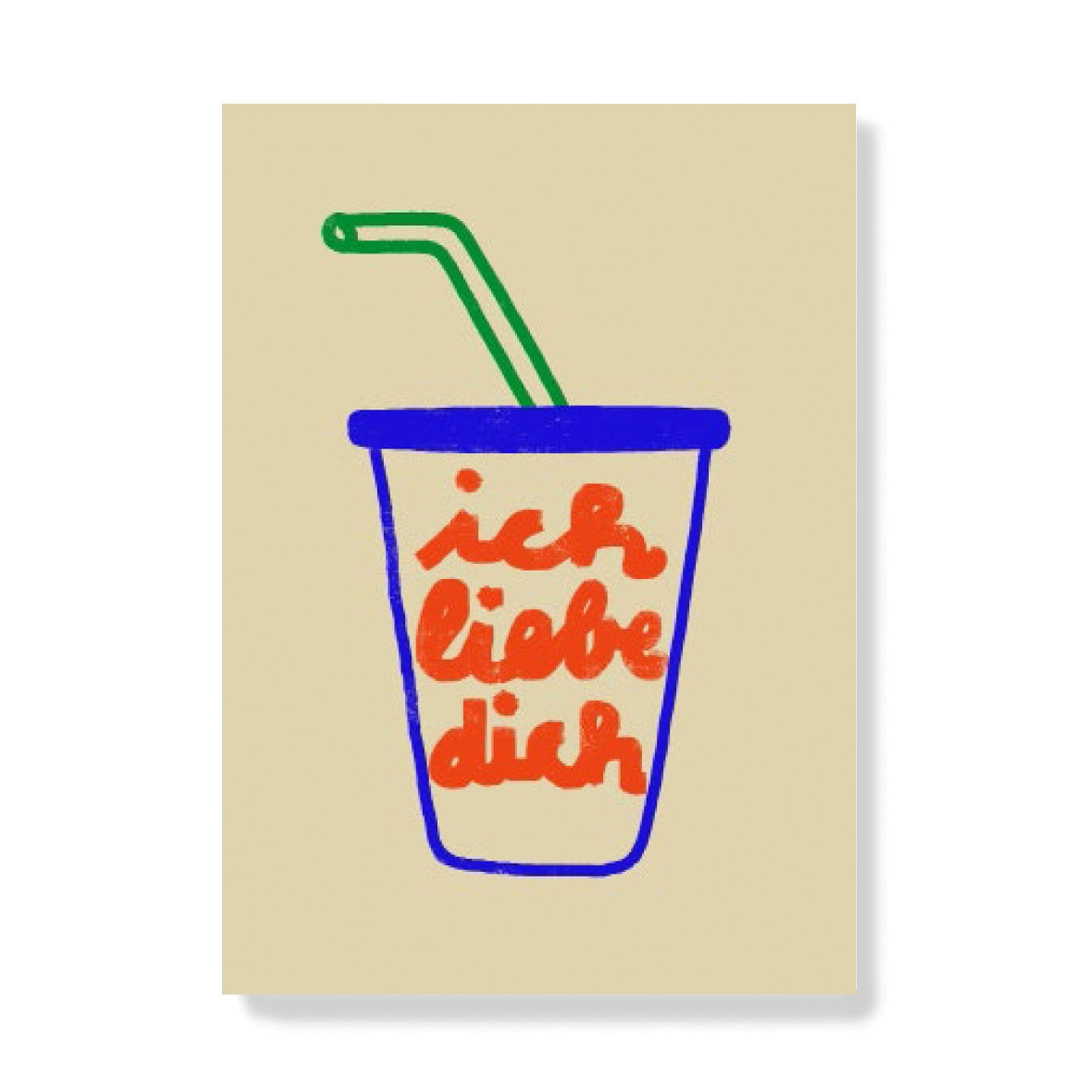 Postkarte "ich liebe dich" Postkarte Framboise und Ketchup 