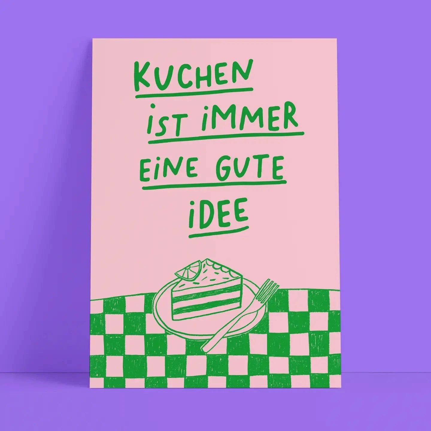 Postkarte "Kuchen ist immer eine gute Idee" Postkarte Studio Danii 