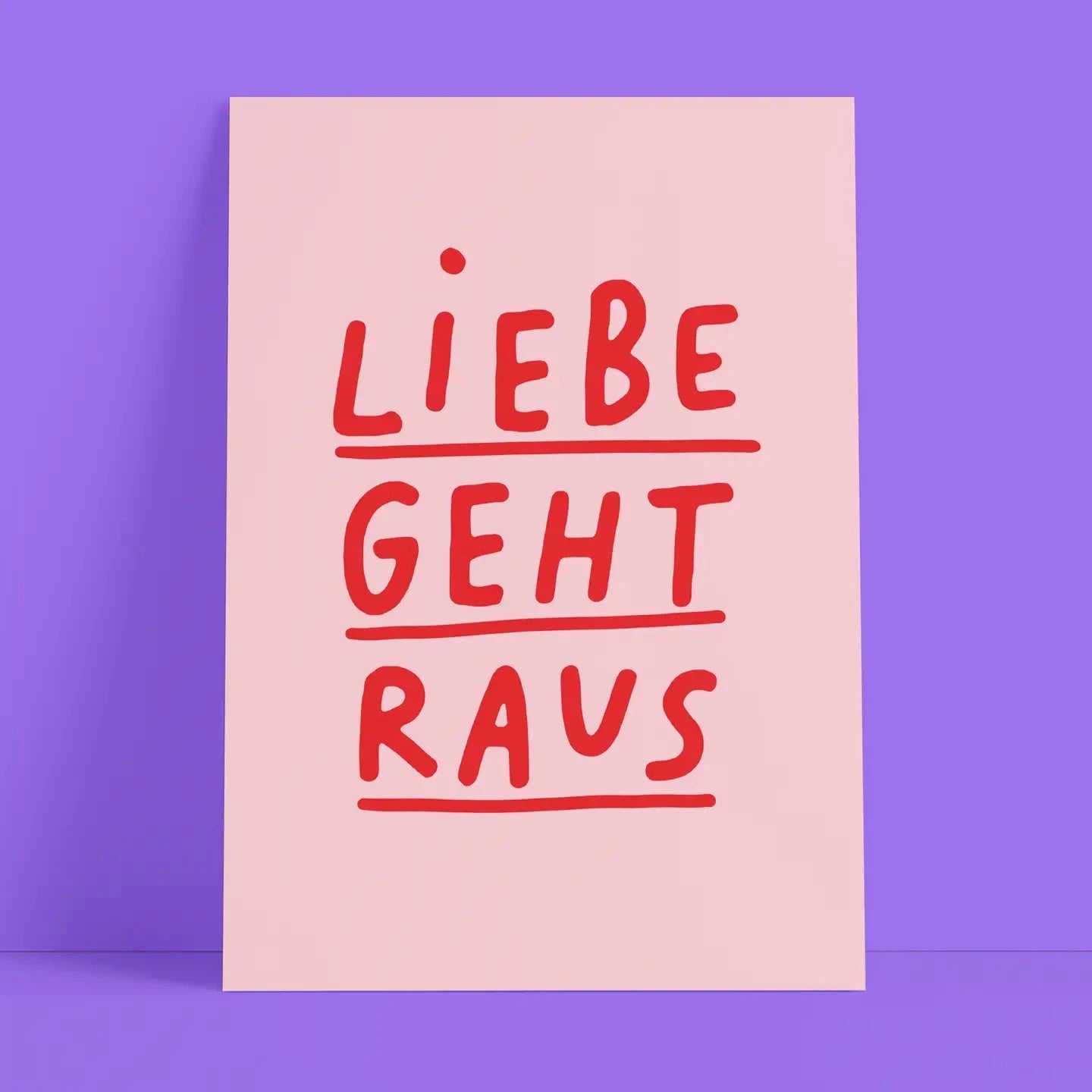Postkarte "Liebe geht raus" Postkarte Studio Danii 