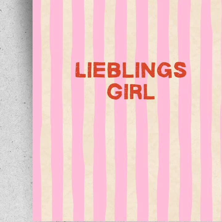 Postkarte "Lieblingsgirl" Postkarte Pinlin 