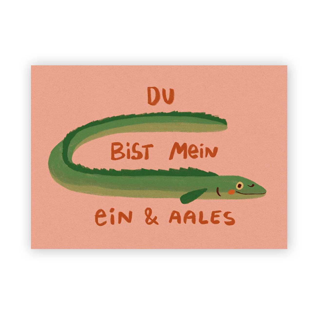 Postkarte "Mein Ein und Aales" Postkarte Slinga Illustration 