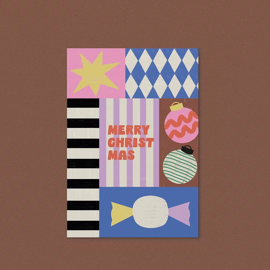 Postkarte "Merry Christmas Bonbon" Postkarte Anna Beddig 