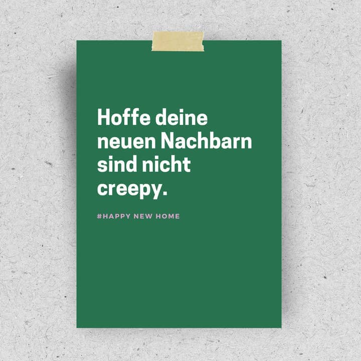 Postkarte "Neues Zuhause" Postkarte Pinlin 
