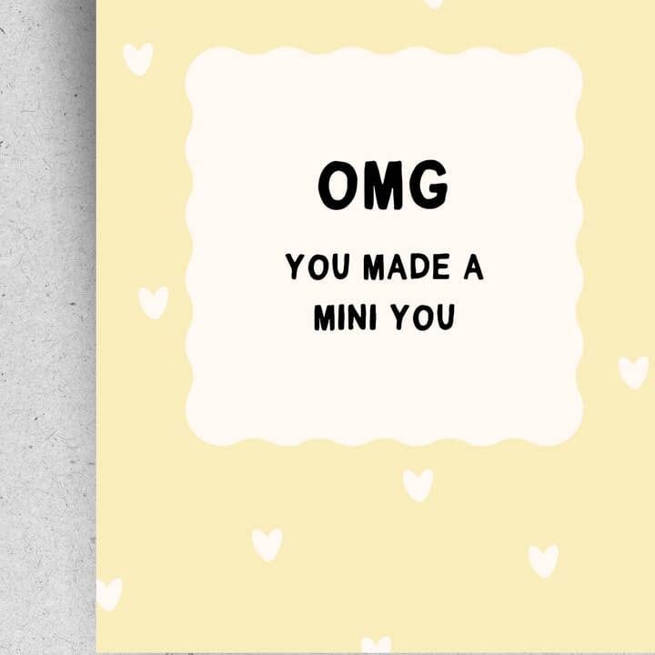 Postkarte "OMG you made a mini you" Postkarte Pinlin 