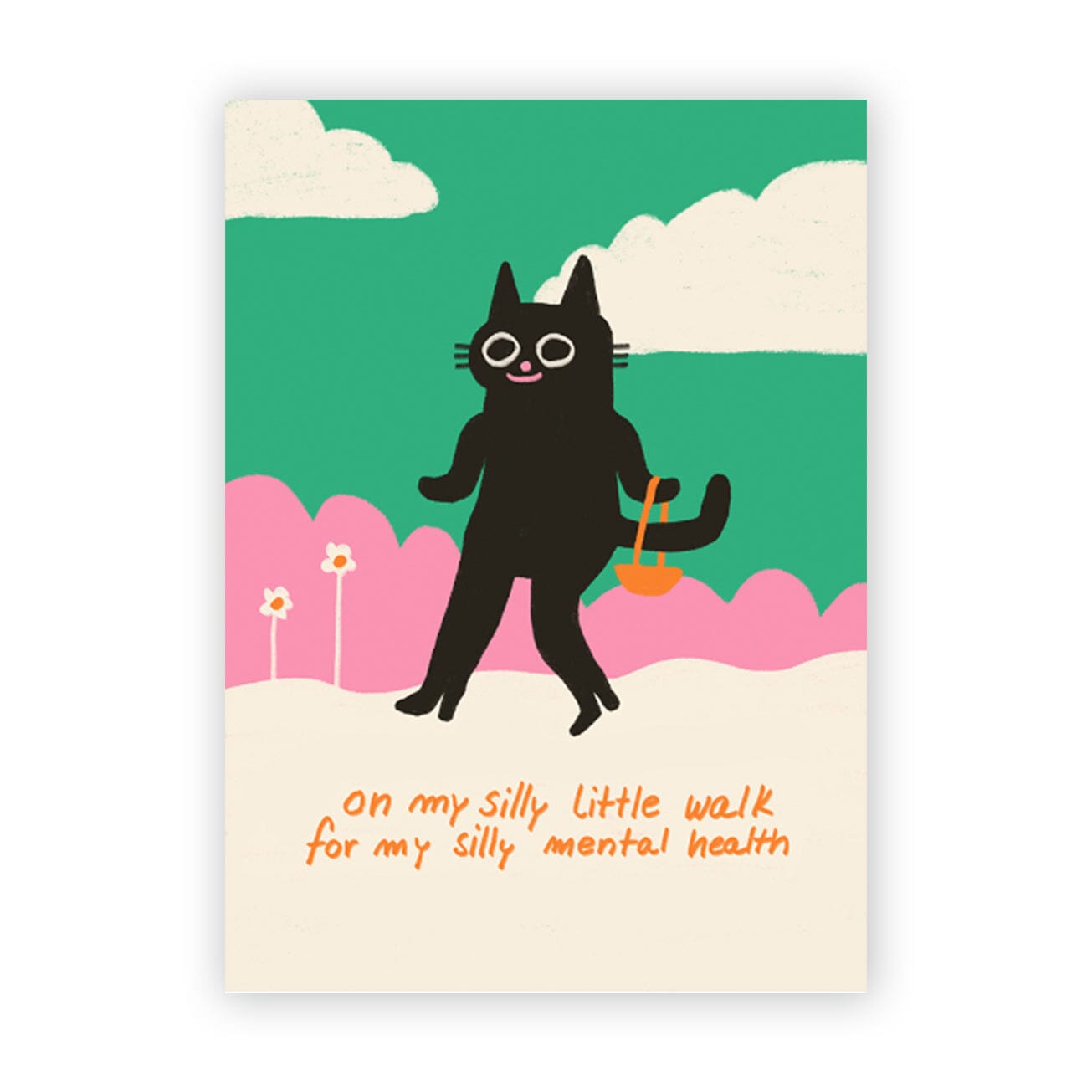 Postkarte "On My Silly Little Walk" Postkarte Slinga Illustration 