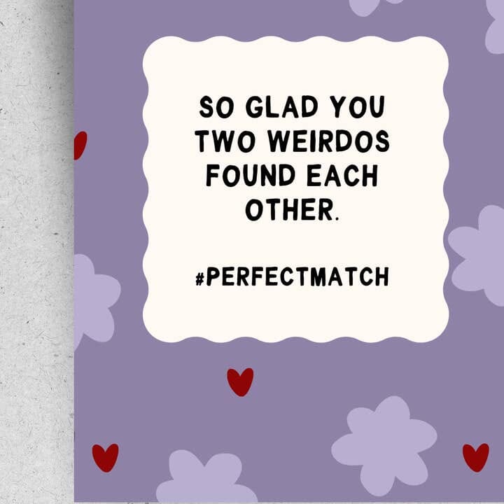 Postkarte "Perfect Match" Postkarte Pinlin 