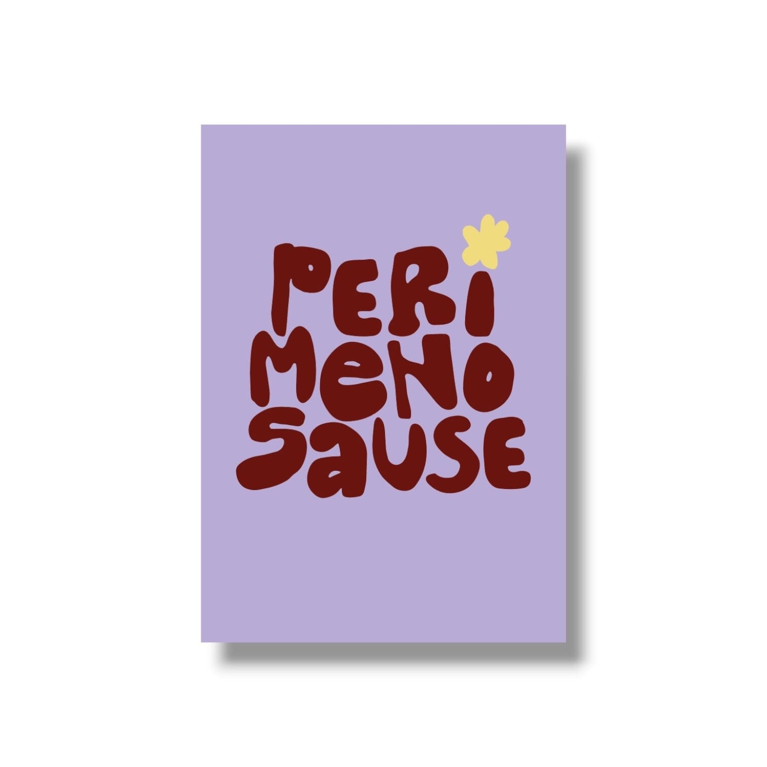 Postkarte "PerimenoSause" Postkarte Matsch mit Sahne Lavendel/Bordeaux 