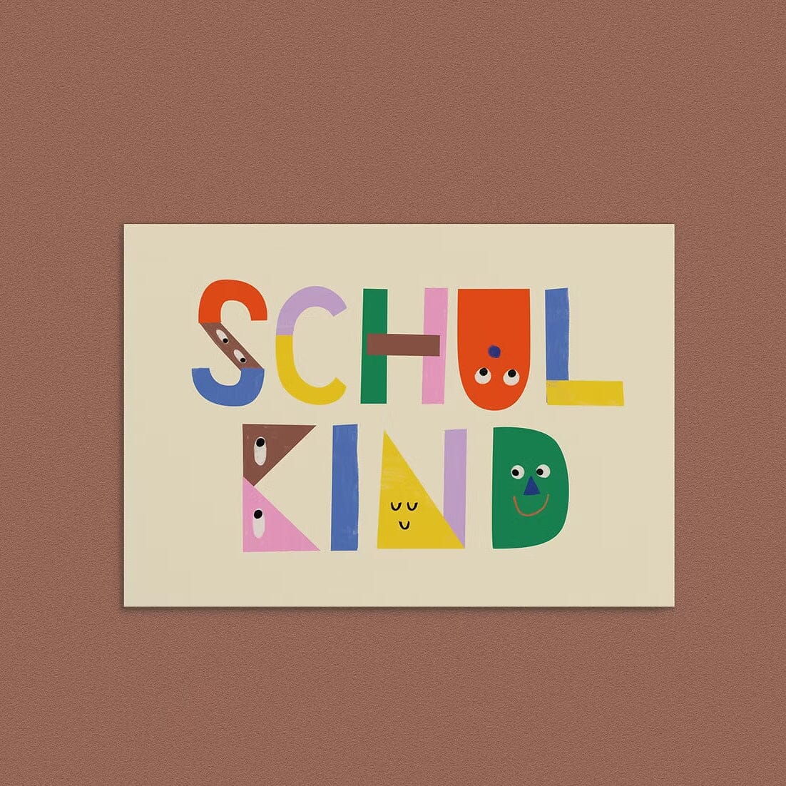 Postkarte "Schulkind Faces" Postkarte Anna Beddig 
