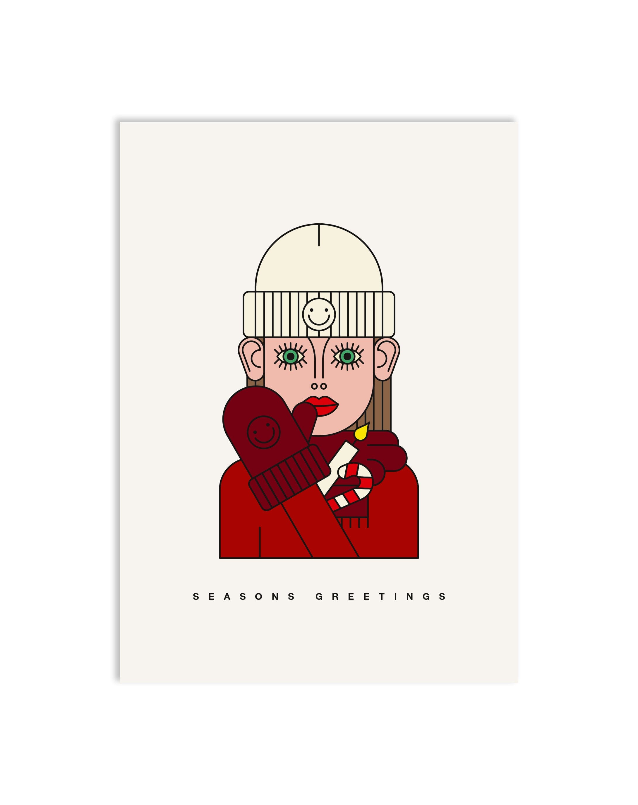 Postkarte "Season Greetings" Postkarte Red Fries 