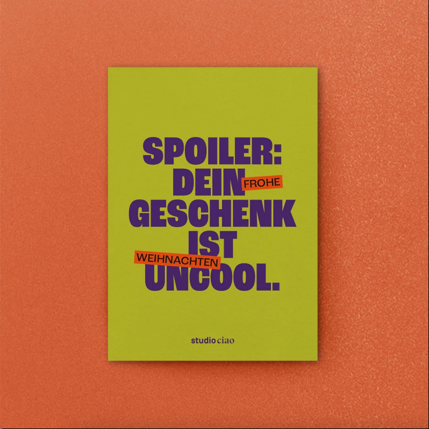 Postkarte "Spoiler" Postkarte Studio Ciao 