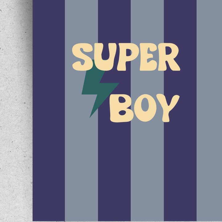 Postkarte "Super Boy" Postkarte Pinlin 