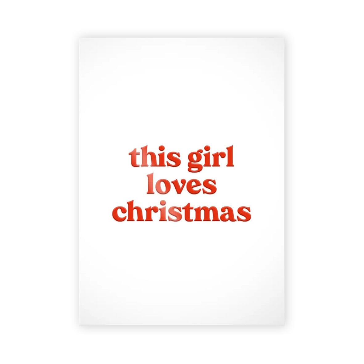 Postkarte "This girl loves Christmas" Postkarte Frau Hansen 