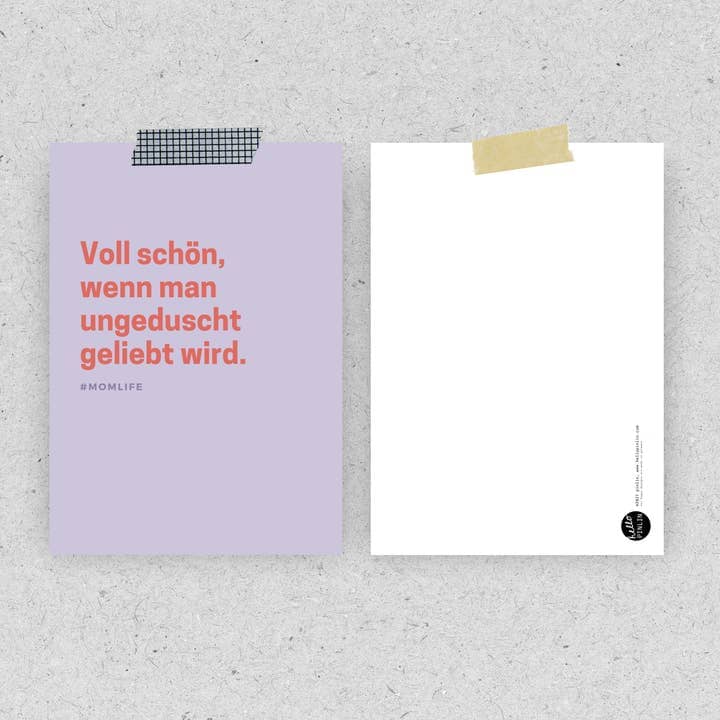 Postkarte "Ungeduscht" Postkarte Pinlin 