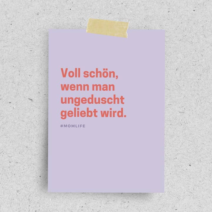 Postkarte "Ungeduscht" Postkarte Pinlin 
