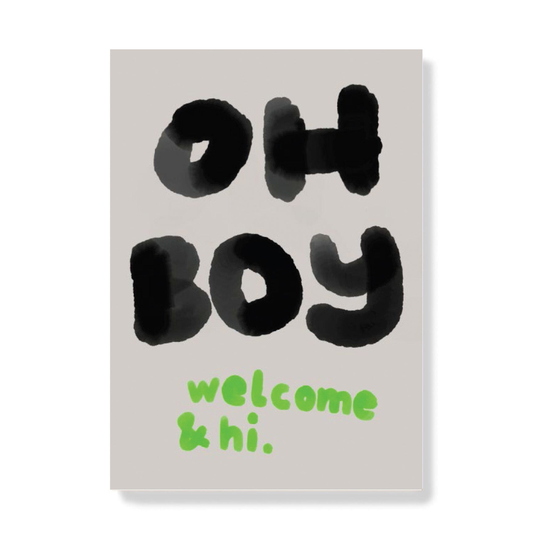 Postkarte "Welcome & Hi" Postkarte Framboise und Ketchup Oh Boy 