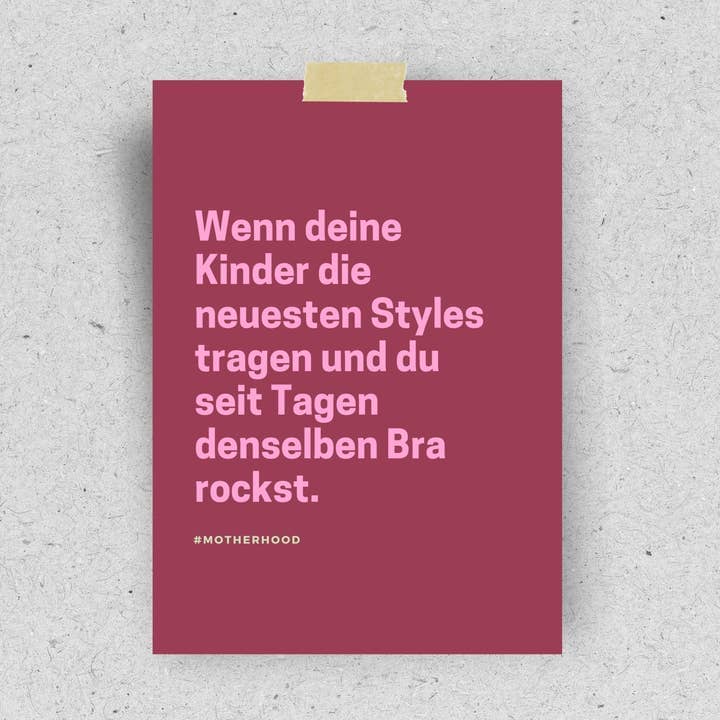 Postkarte "Wenn du seit Tagen denselben Bra rockst" Postkarte Pinlin 