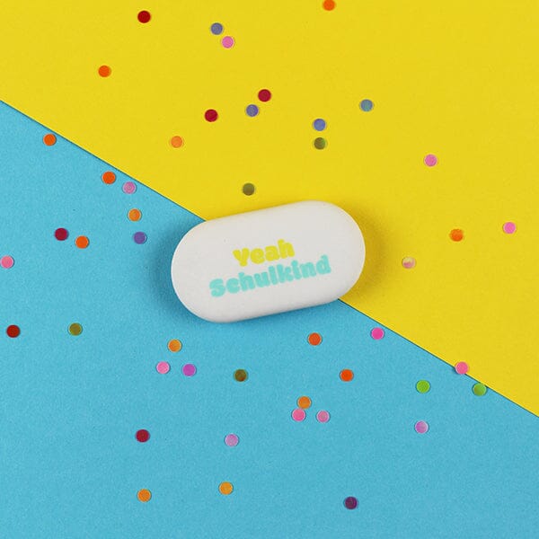 Radiergummi "Yeah Schulkind" Radiergummi ava&yves Gelb/Mint 