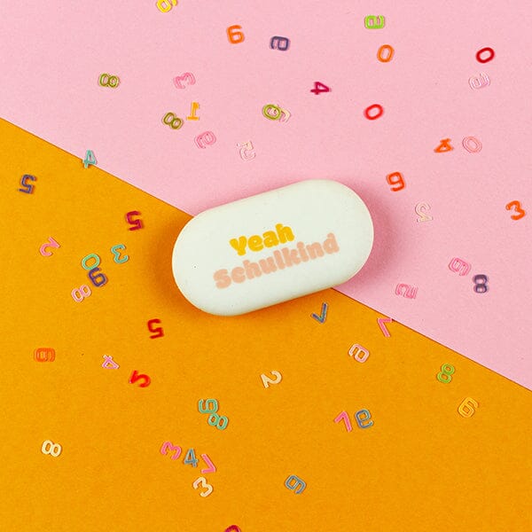 Radiergummi "Yeah Schulkind" Radiergummi ava&yves Rosa/Orange 