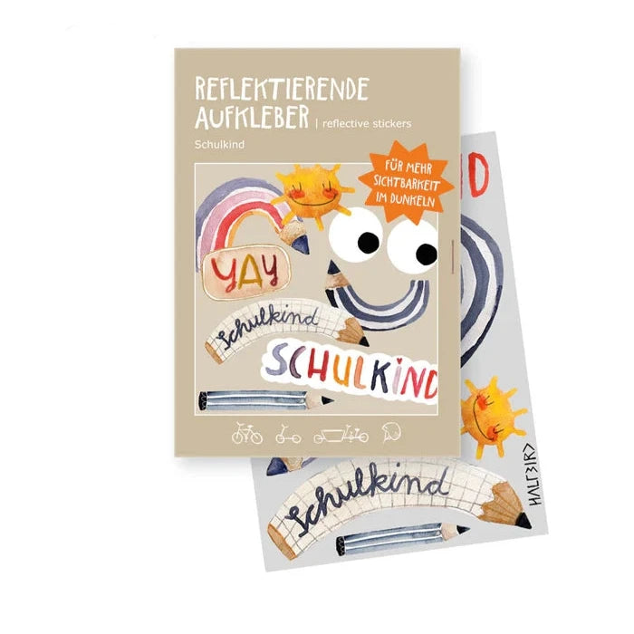 Reflektierende Sticker "Schulkind" Sticker Halfbird 