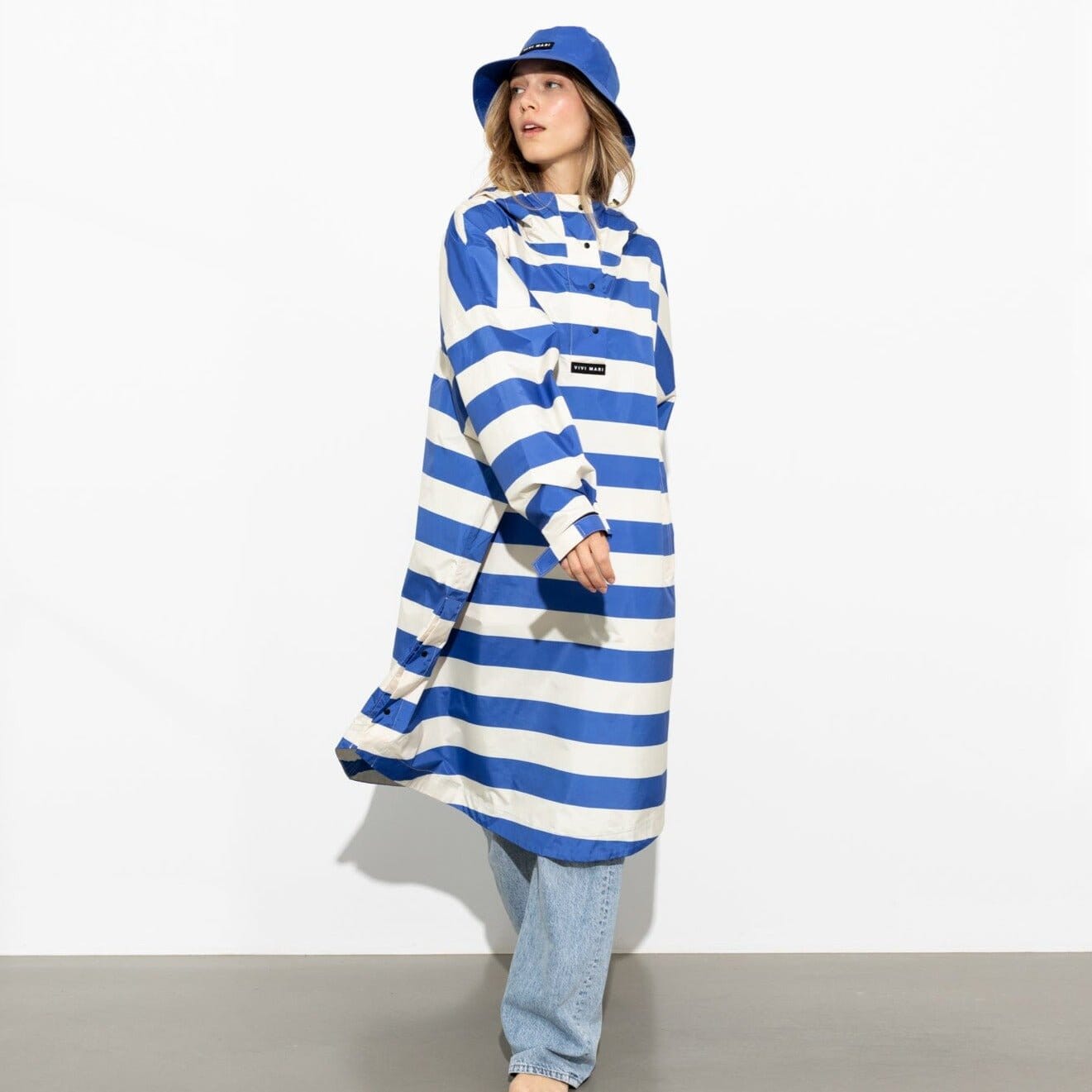 Regencape Poncho "Bold Stripes" Bekleidung & Accessoires Vivi Mari Stripes blue/sand 