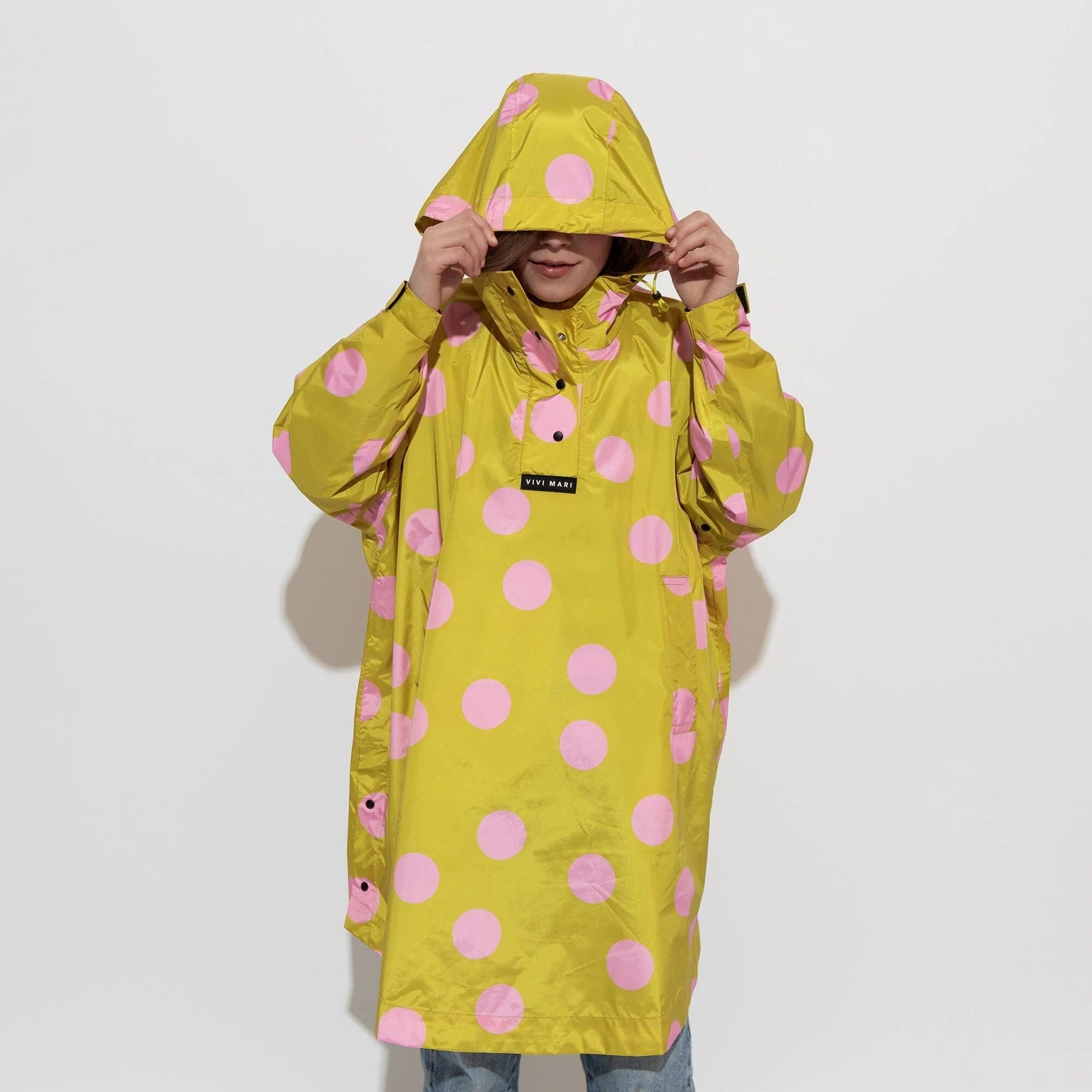 Regencape Poncho Kids "Dots" Bekleidung & Accessoires Vivi Mari dots citrus/rosé 7-9 J 