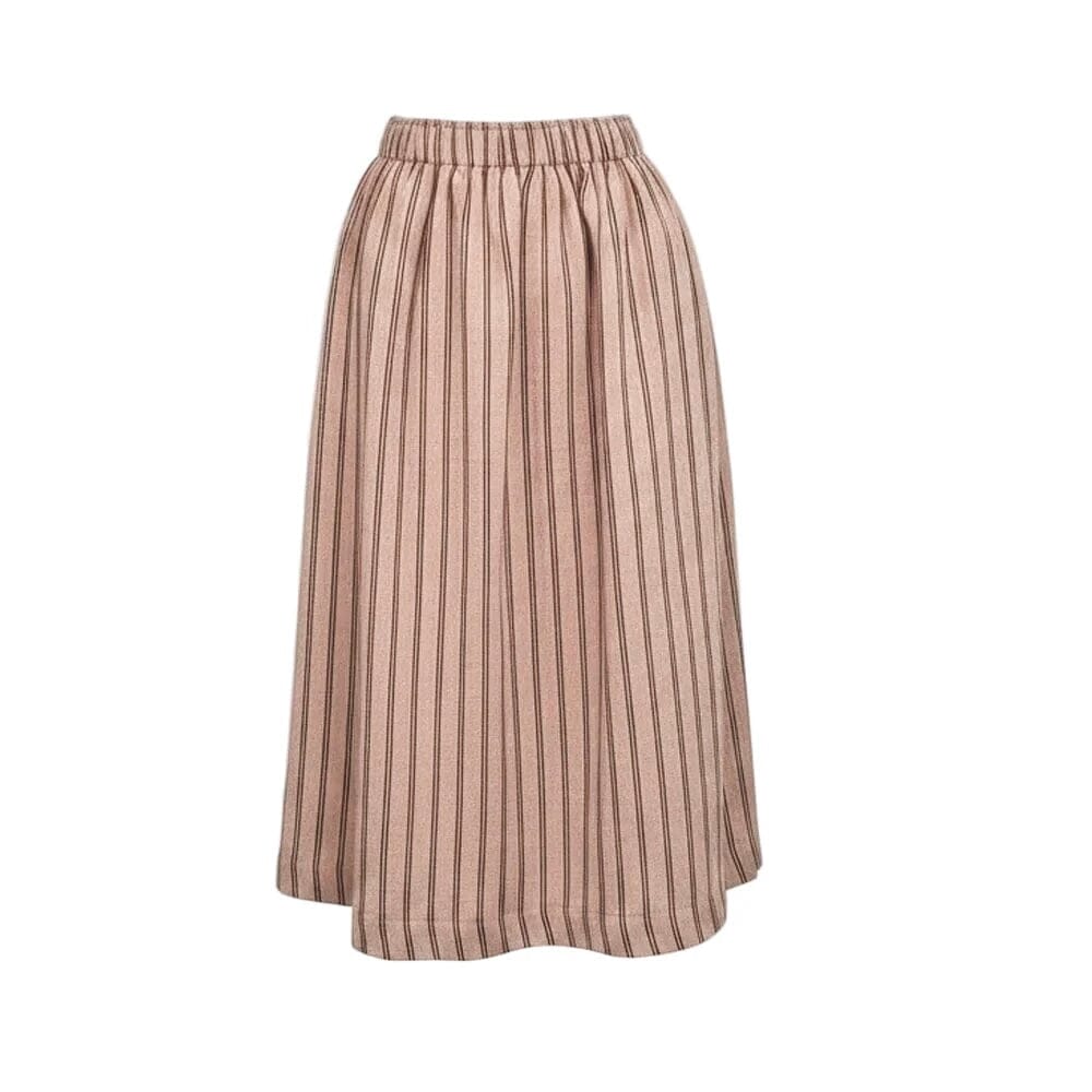 Rock Midi "Musselin Streifen" Rock Matsch mit Sahne 