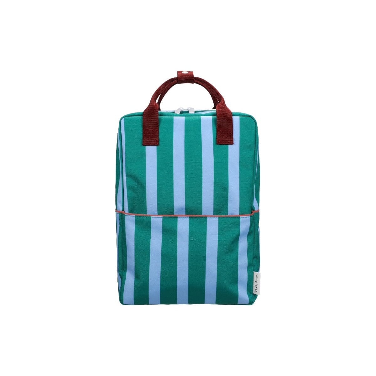 Rucksack Large stripes "sticky memories" Rucksack Sticky Lemon grass green + sunny blue 