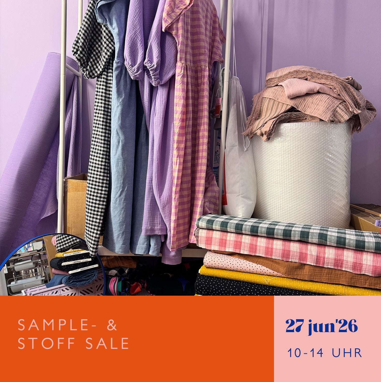 Sample- & Stoff Sale Event Matsch mit Sahne 