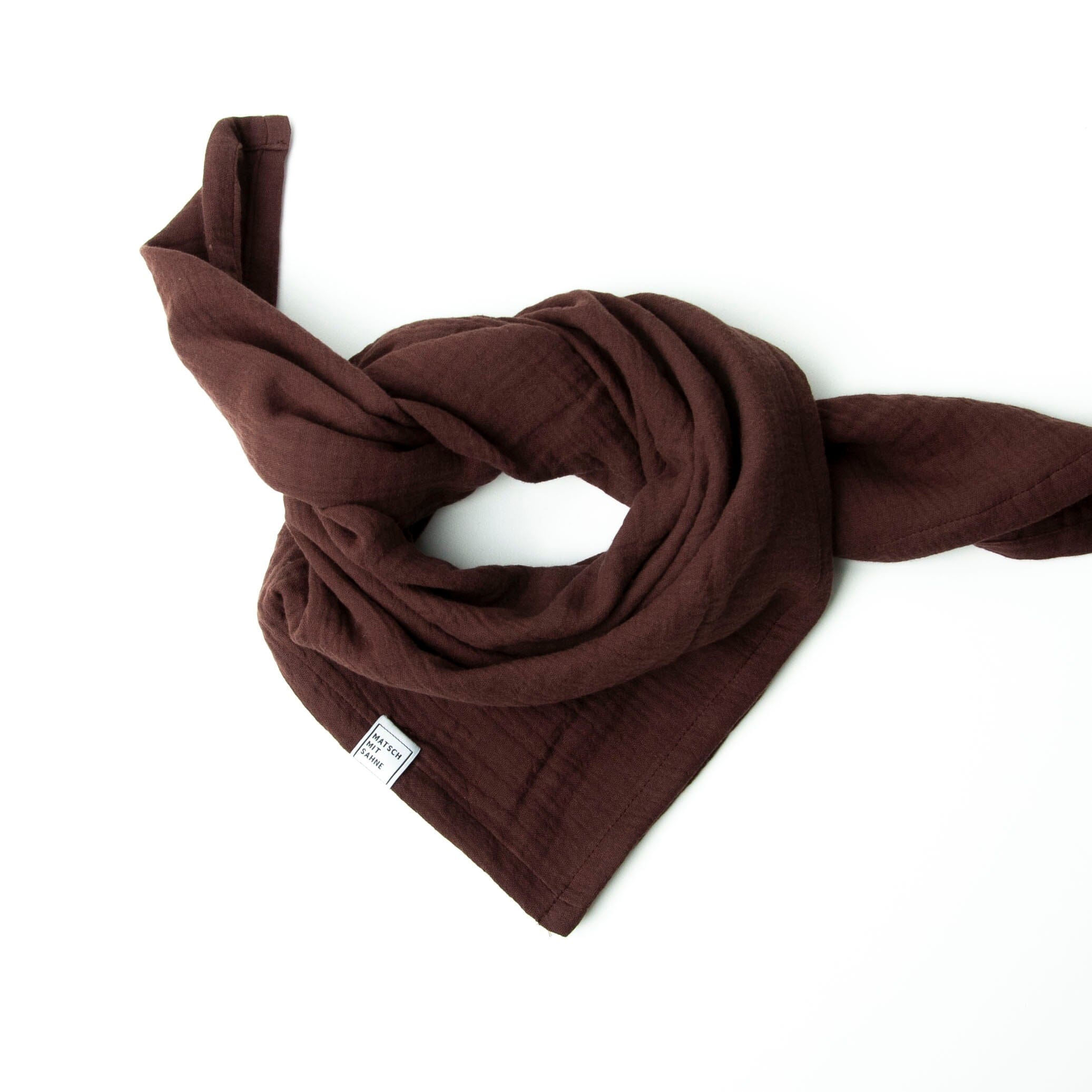 Schal Mini (65 x 65 cm) Schal Mini Matsch mit Sahne Schokolade 