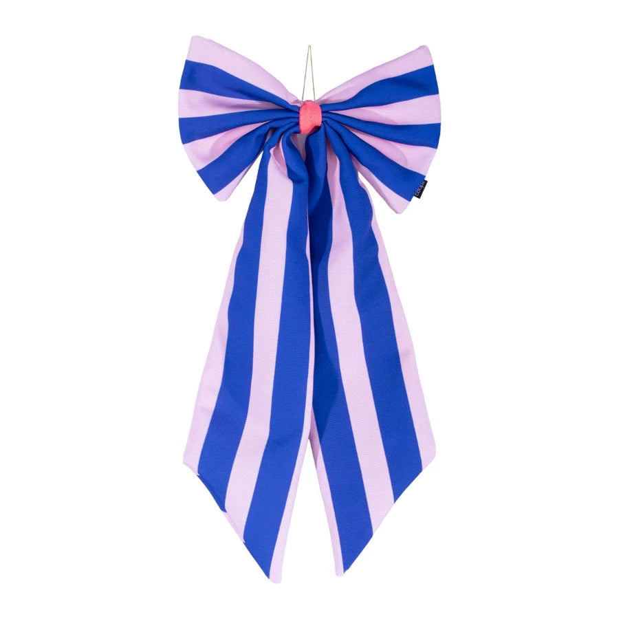 Schleife "breite Streifen" Dekoration coopz rosa/blau 