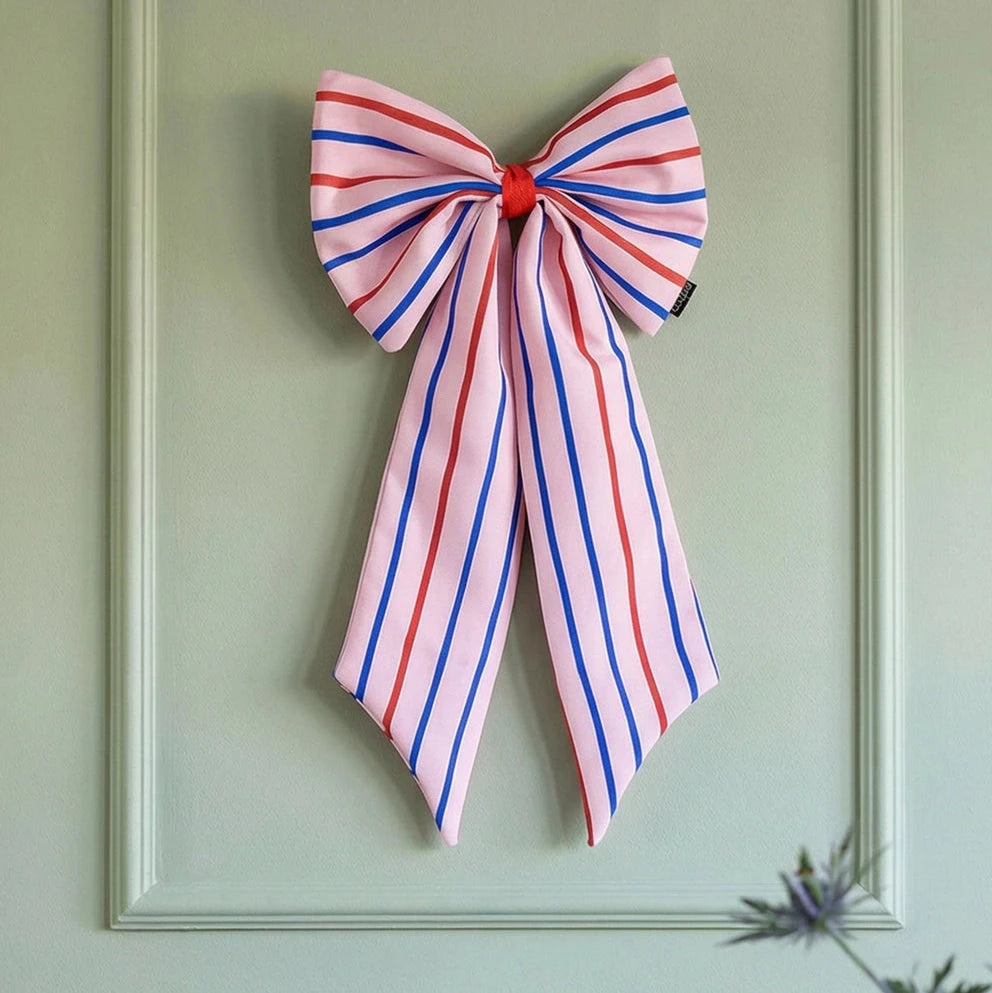 Schleife "peach/blau/braun" Dekoration coopz 